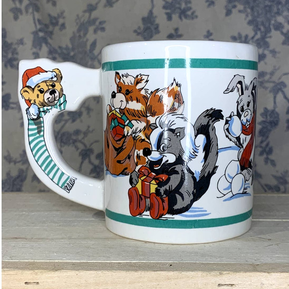 Vintage Alco Industries Christmas Mug - Picture 1 of 7